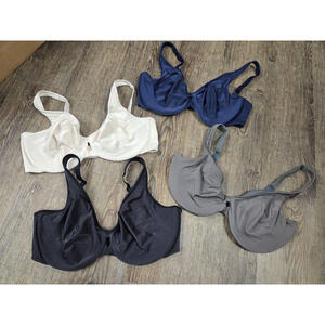 Lilyette Bali 0904 MINIMIZER BRAS Underwire Smoothing 38D Lot of 4 Black Navy